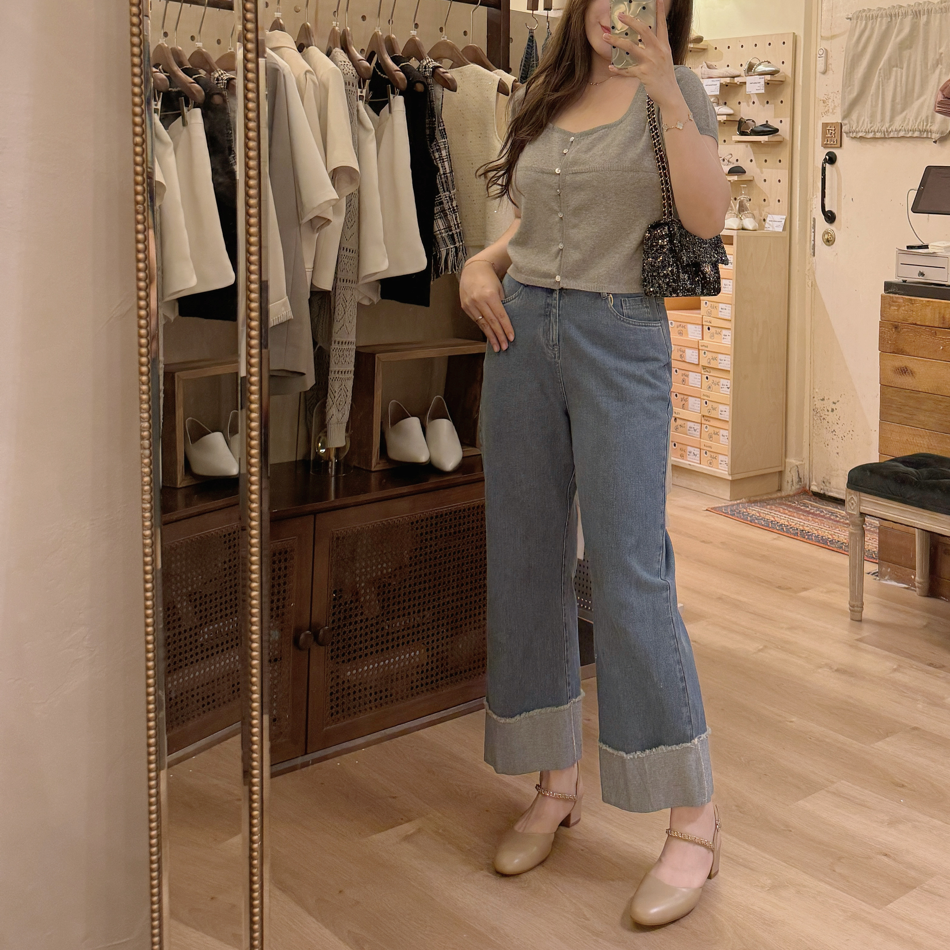 [現貨] [7041] [Vol.3] 灰色針織上衣