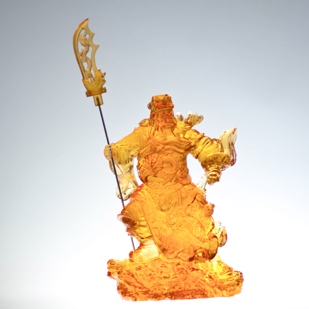 琉璃擺飾｜武聖關公正氣達人 書房辦公開運升遷送禮首選