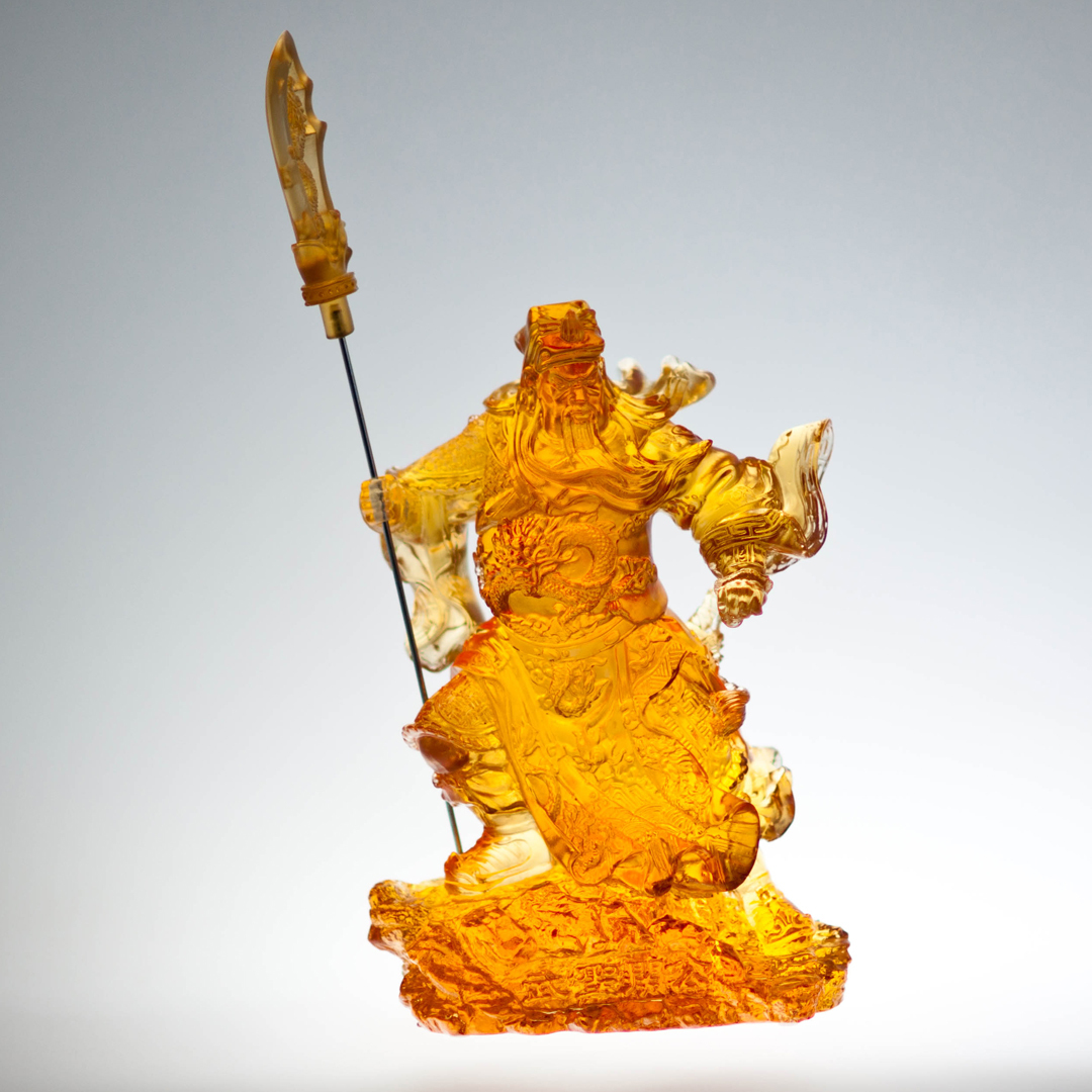 琉璃擺飾｜武聖關公正氣達人 書房辦公開運升遷送禮首選