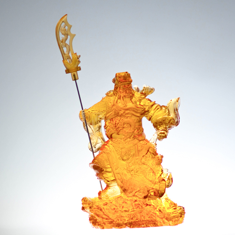 鹿港窯禮品館│琉璃-擺飾【關公-正氣達人-武聖關公】 書房 辦公室桌面 裝飾#開運#開店開業#升遷榮調