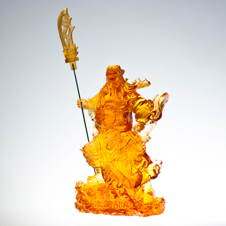 鹿港窯禮品館│琉璃-擺飾【關公-正氣達人-武聖關公】 書房 辦公室桌面 裝飾#開運#開店開業#升遷榮調