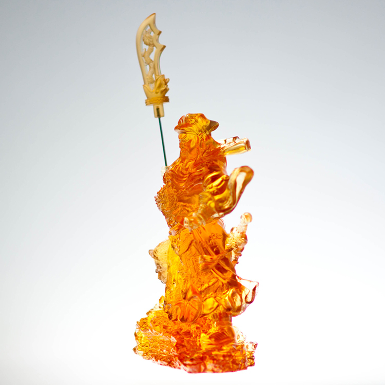 鹿港窯禮品館│琉璃-擺飾【關公-正氣達人-武聖關公】 書房 辦公室桌面 裝飾#開運#開店開業#升遷榮調