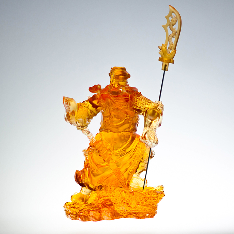 鹿港窯禮品館│琉璃-擺飾【關公-正氣達人-武聖關公】 書房 辦公室桌面 裝飾#開運#開店開業#升遷榮調