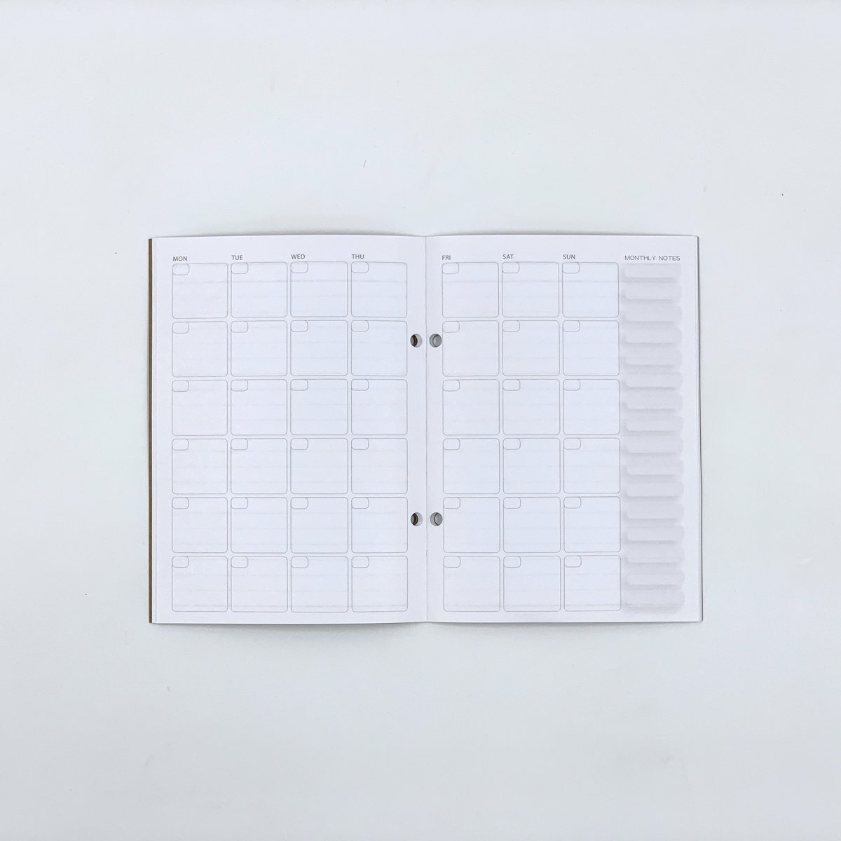 #68116 B6 牛皮 月計劃記事簿 - 1本