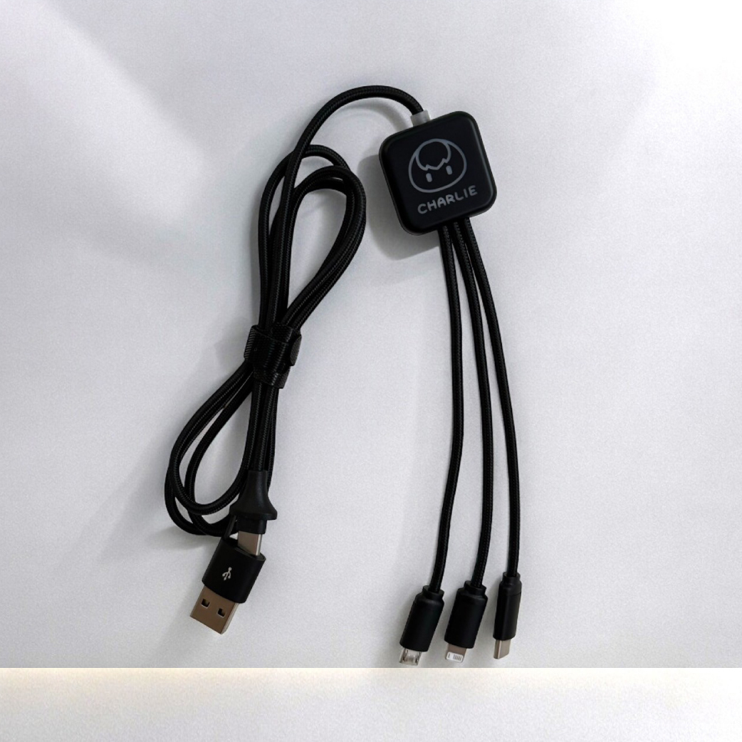 茶里三檔多功能發光充電線