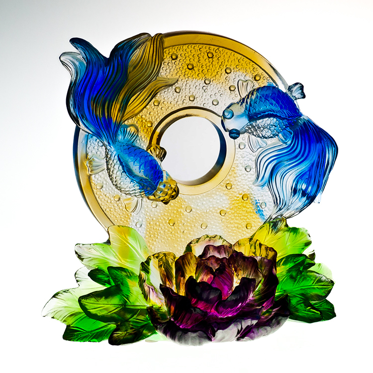 鹿港窯禮品館│琉璃 擺飾 獎牌 富貴有餘