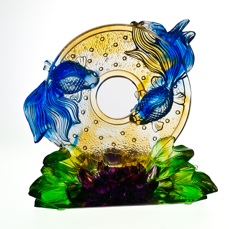 鹿港窯禮品館│琉璃 擺飾 獎牌 富貴有餘