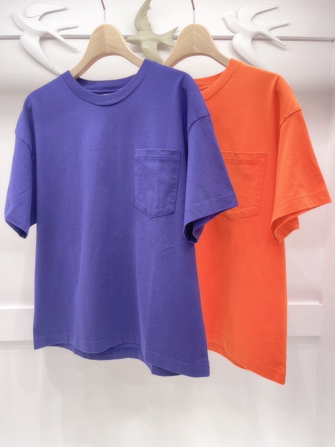 口袋素棉T