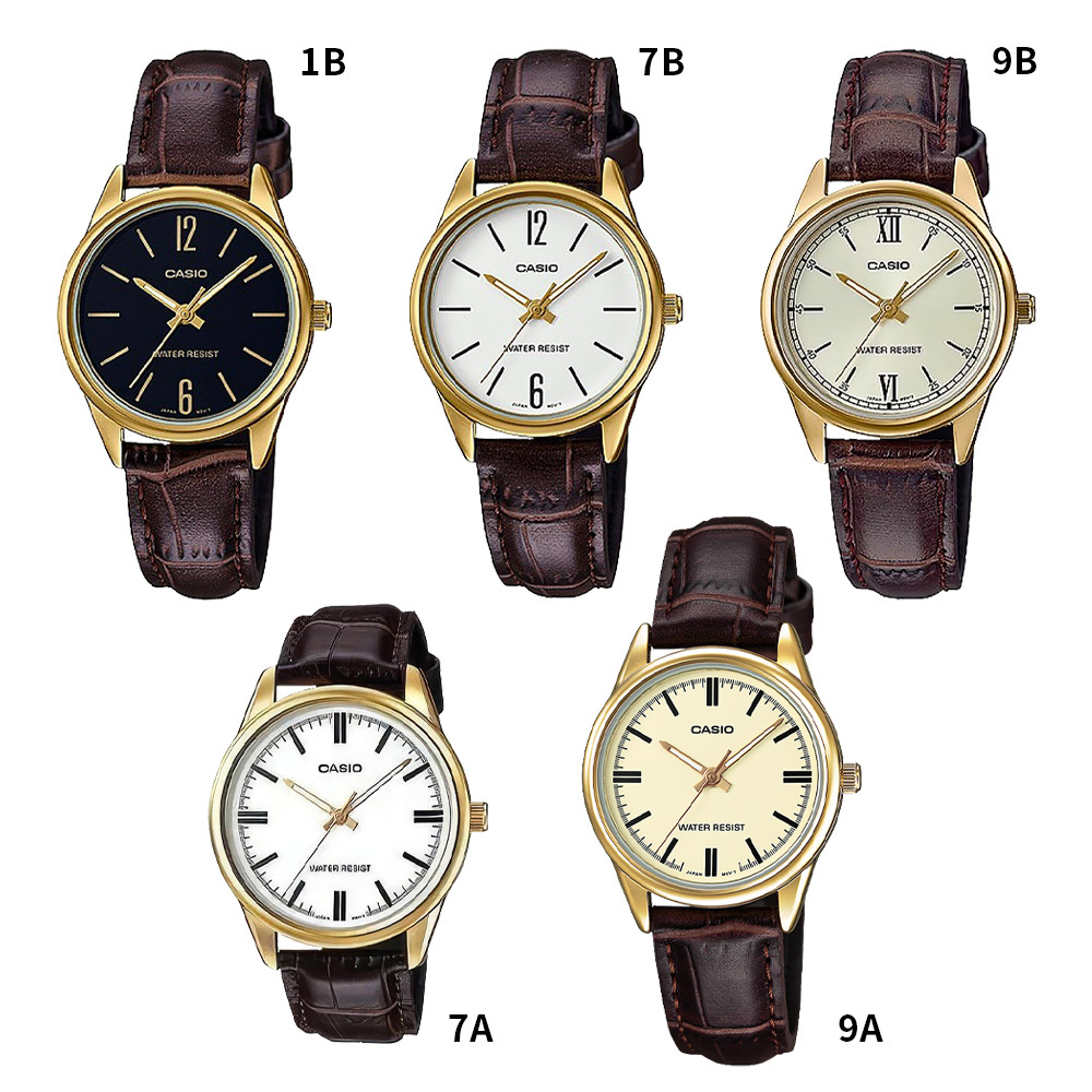 【CASIO 卡西歐】 LTP-V005GL 簡約設計 輕薄舒適 簡易時間 金圈多色 小款皮革 腕錶 手錶 女錶