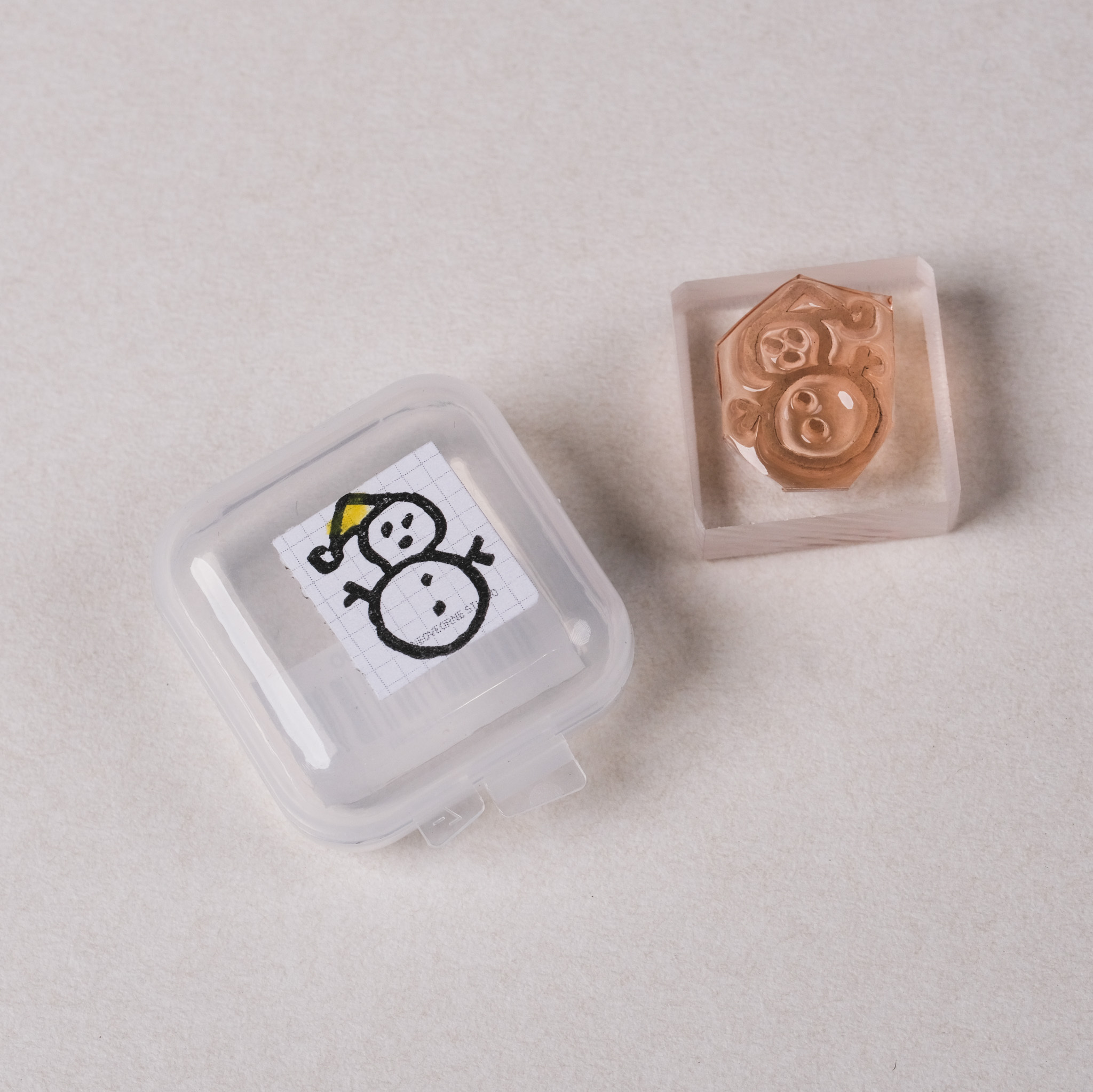 小雪人 膠版印章｜一分之一工作室 台灣