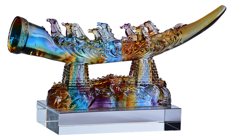 鹿港窯禮品館│琉璃 八駿馬 擺件 駿業長存 公司開業喬遷禮品家居老闆辦公室桌面創意工藝禮品