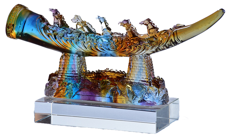 鹿港窯禮品館│琉璃 八駿馬 擺件 駿業長存 公司開業喬遷禮品家居老闆辦公室桌面創意工藝禮品