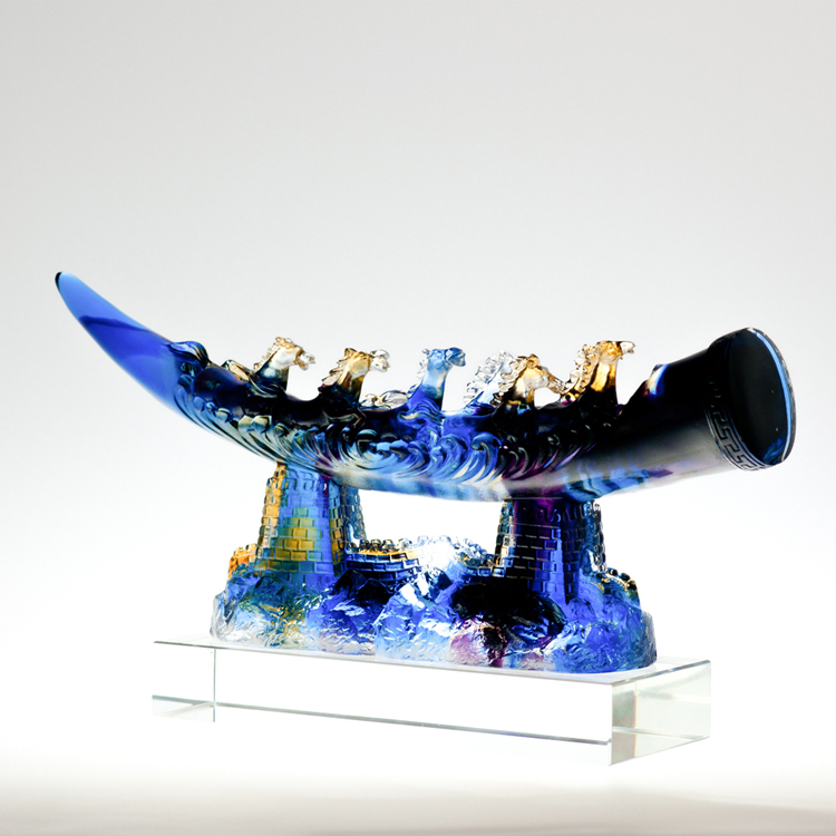 鹿港窯禮品館│琉璃 八駿馬 擺件 駿業長存 公司開業喬遷禮品家居老闆辦公室桌面創意工藝禮品