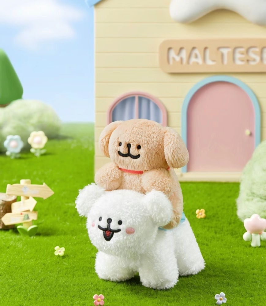 iSNEAKERS｜線條小狗Maltese 快樂GOGO盲盒系列 吊飾