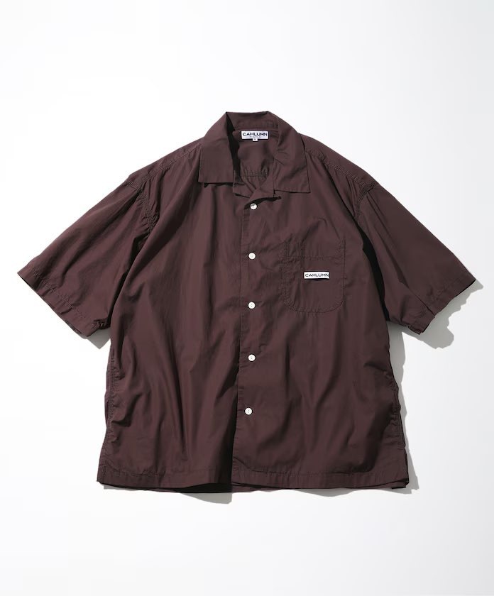 CAHLUMN Japan Magazine Pocket Chain Stitch Open Collar