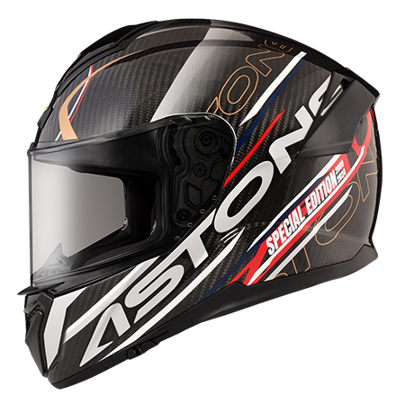 ASTONE GT6F 彩繪 YA3 黑銀 全罩 E.Q.R.S快拆設計 雙鏡片 碳纖維 15週年紀念