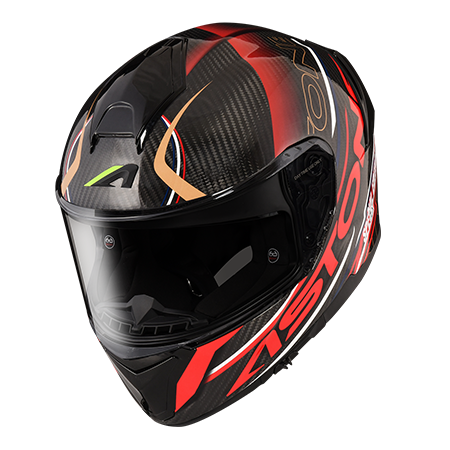 ASTONE GT6F 彩繪 YA3 紅 全罩 E.Q.R.S快拆設計 雙鏡片 碳纖維 15週年紀念