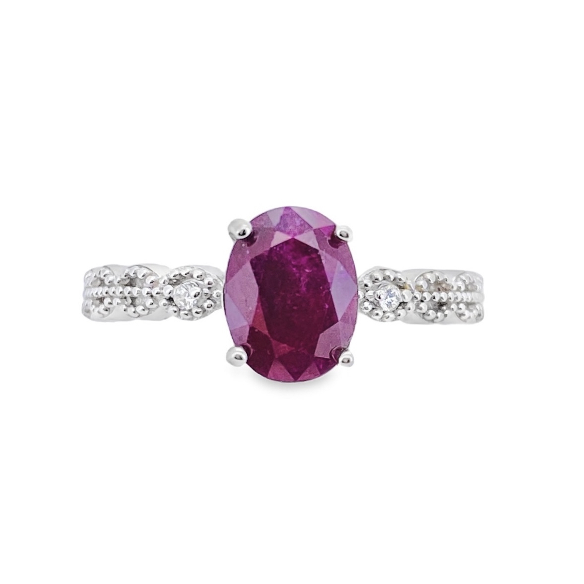 T297紅寶石編織戒指