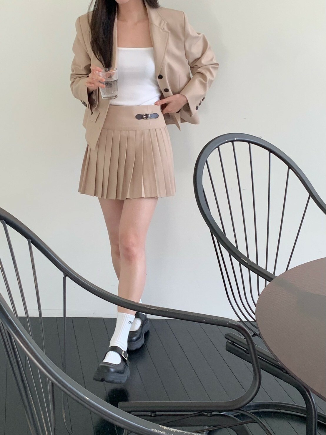 甜美氣質百褶短裙