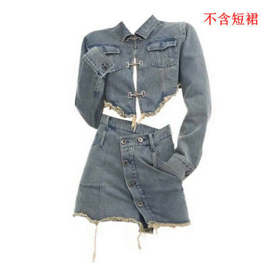 Hot selling denim jacket (picture color S size-L size) (please contact customer service to confirm the delivery size after placing the order)