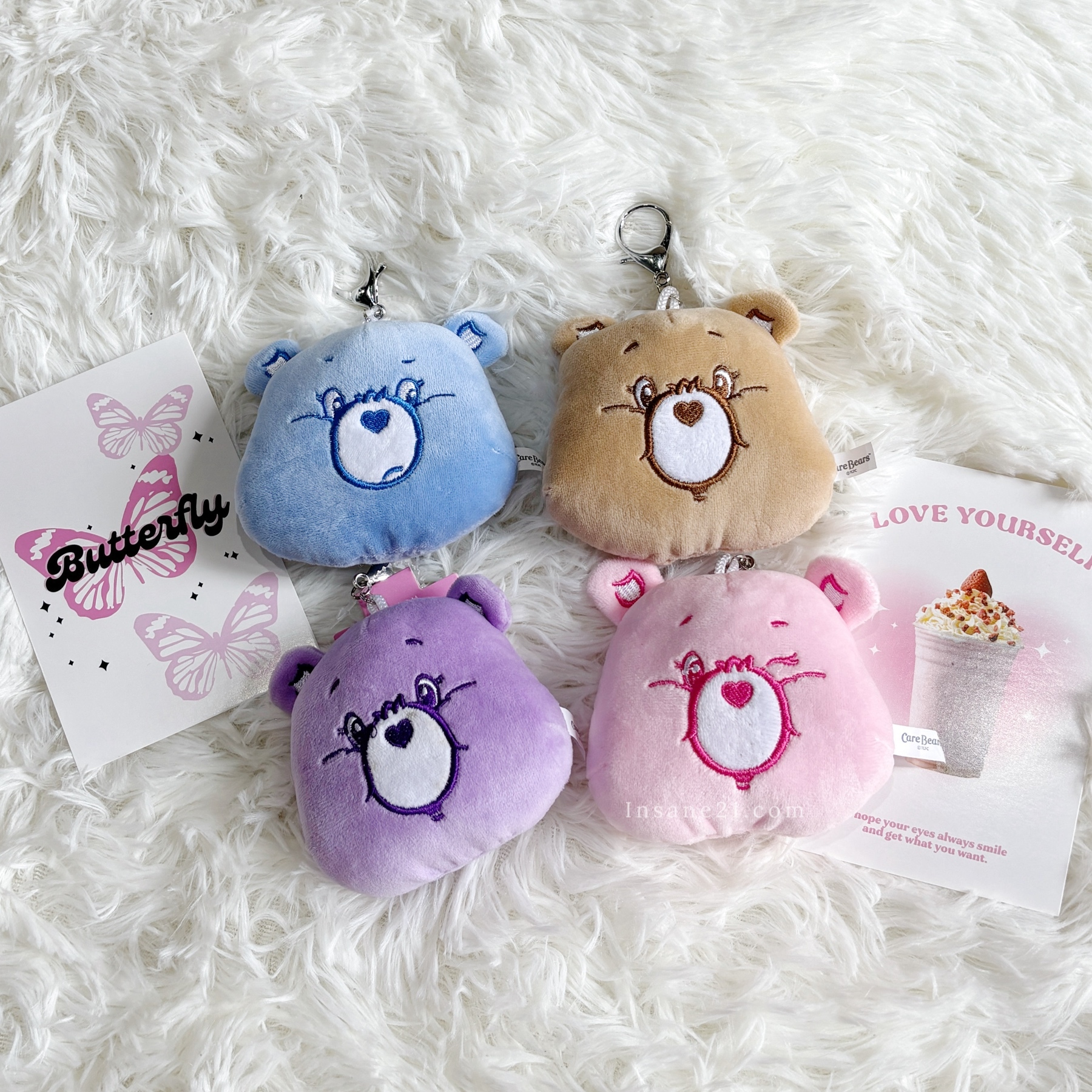 CARE BEARS 彩虹熊 大頭熊 吊飾 鑰匙圈 四色 代購