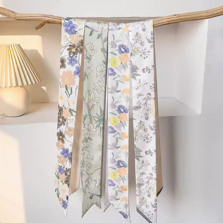 [2 FOR RM10] Elegant Floral Silk Scarf