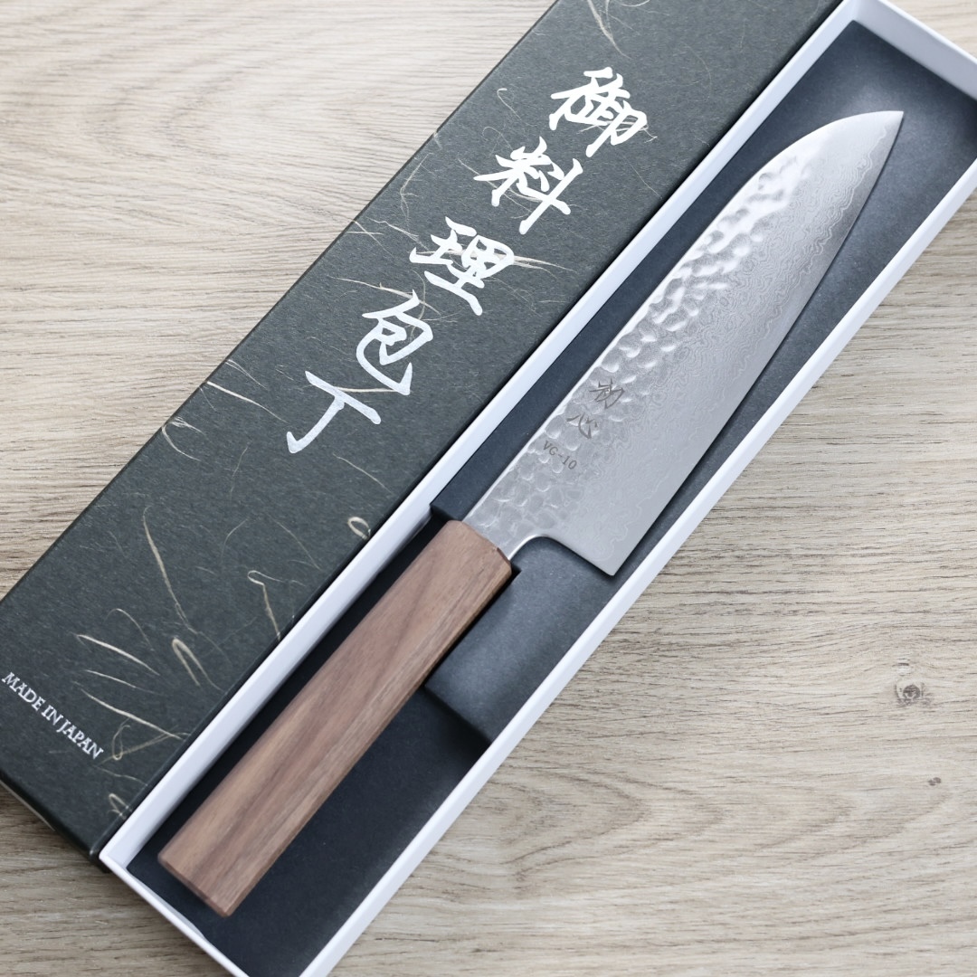 初心 三德 180mm VG10鋼 大馬士革鎚目