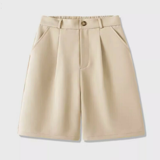 熱賣高腰休閒A字短褲【卡其色】【S-2XL碼】（下單後請聯絡客服確認發貨尺碼）