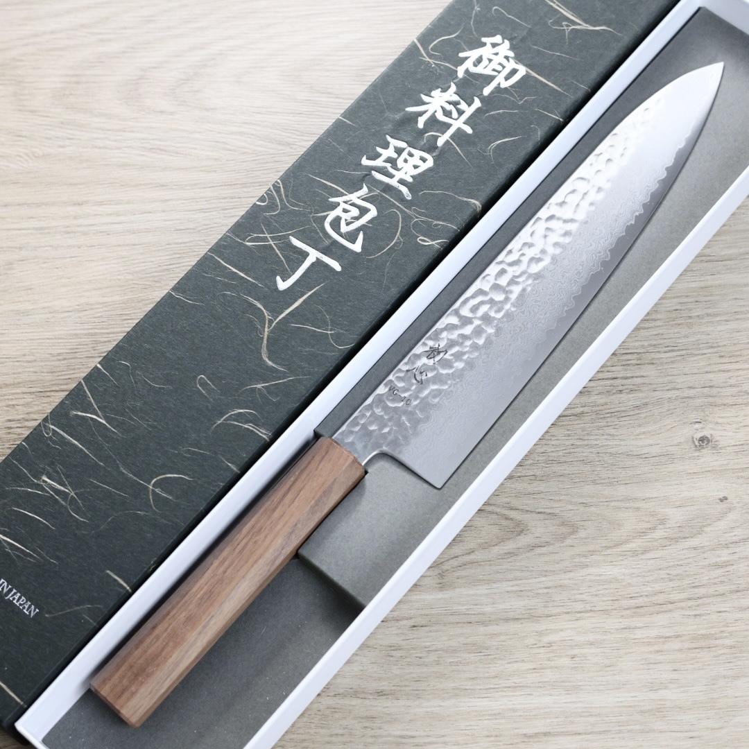 初心 牛刀 240mm VG10鋼 大馬士革鎚目