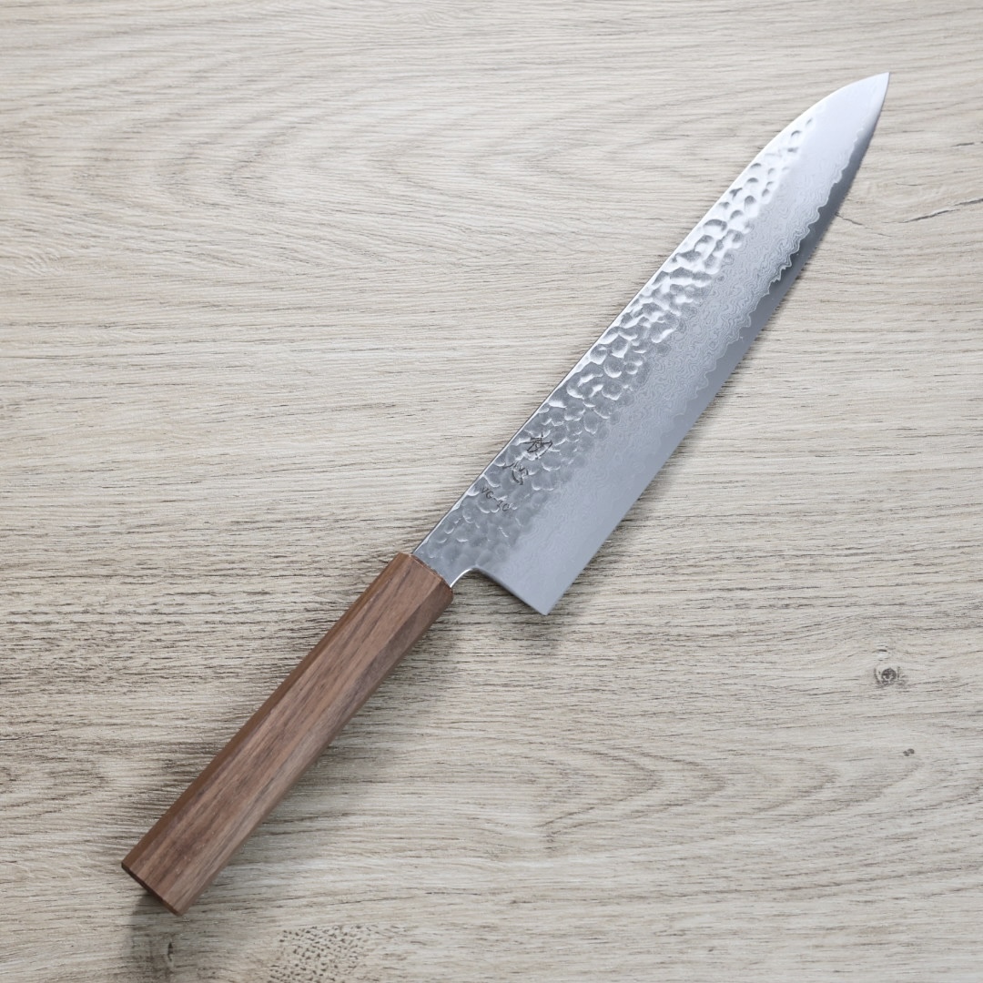 初心 牛刀 240mm VG10鋼 大馬士革鎚目