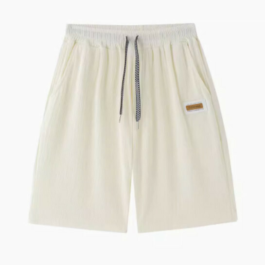 Hot selling five-point ice silk cool pants [Apricot color] [M-2XL size] (please contact customer service to confirm the delivery size after placing the order)