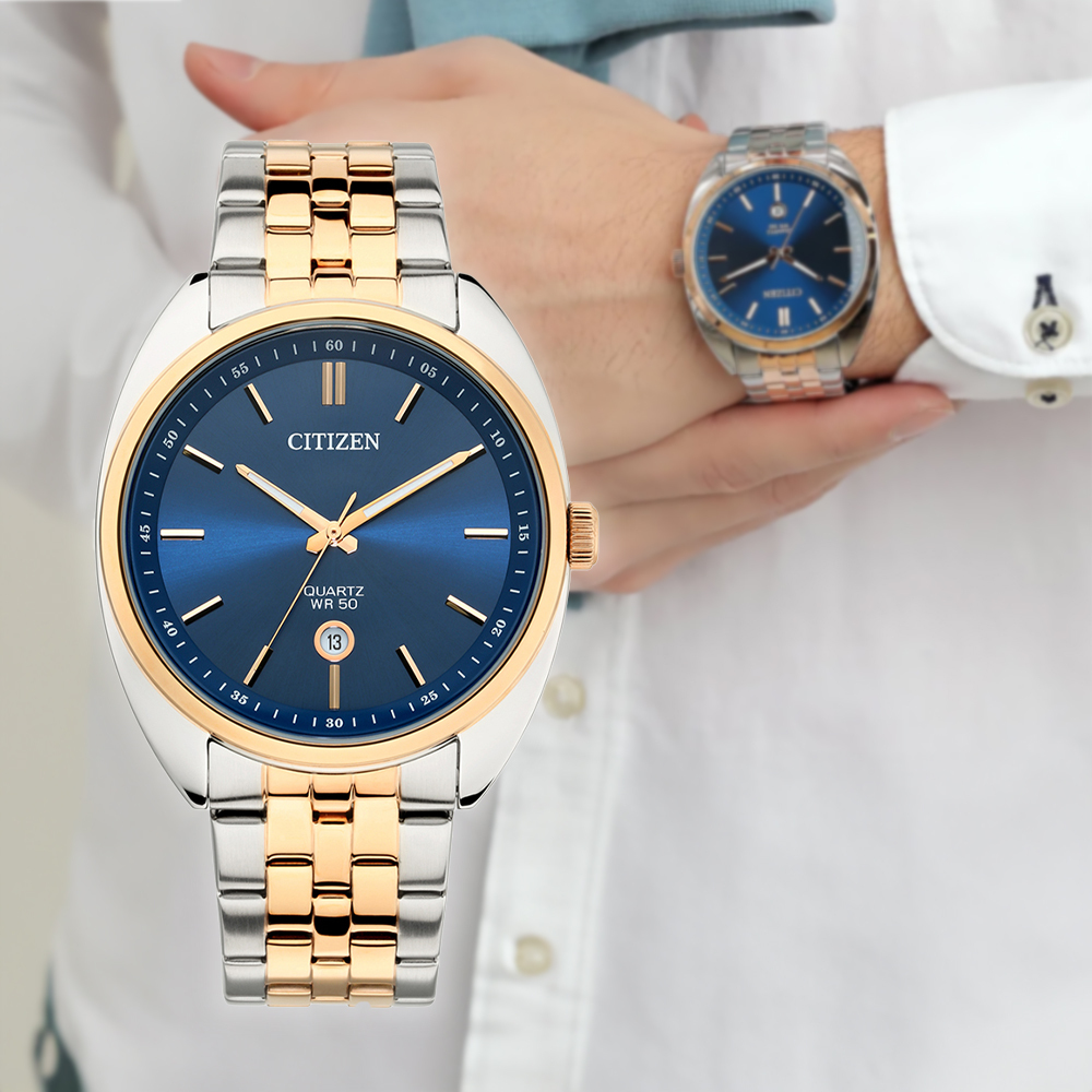 (預購)【CITIZEN 星辰】 BI5096-53L 琉璃藍 日系簡約俐落時尚 英倫紳士魅力品味 穿搭配件 帶日期 無字 不鏽鋼 手錶