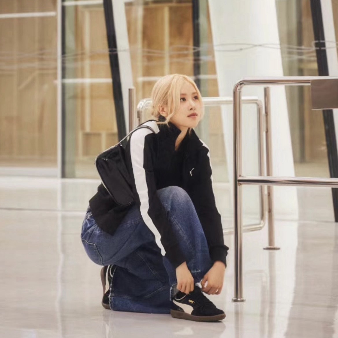 Puma Palermo Vintage 經典黑白 焦糖底 麂皮 外縫線 復古德訓鞋 Rosé代言同款 朴彩英 低筒