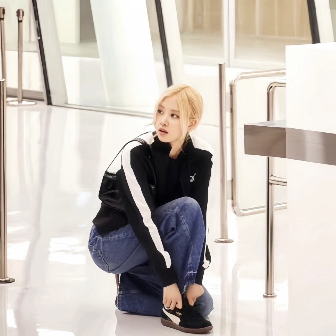 Puma Palermo Vintage 經典黑白 焦糖底 麂皮 外縫線 復古德訓鞋 Rosé代言同款 朴彩英 低筒