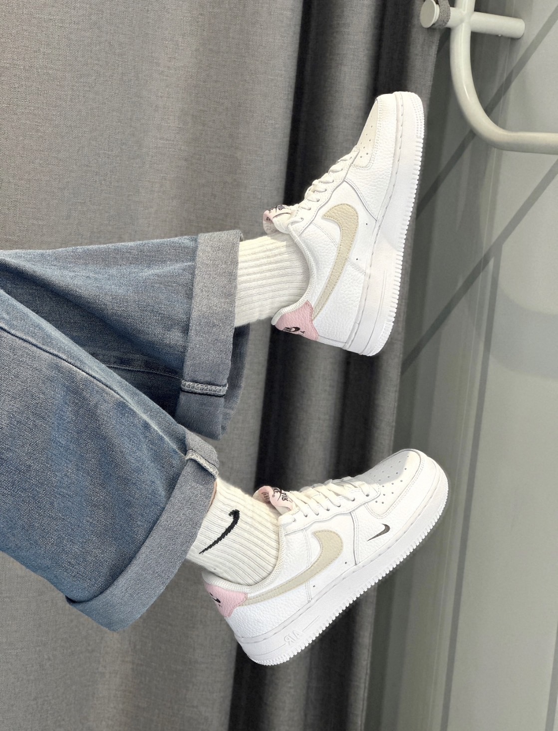 預購 NIKE AIR FORCE 1'07 'Tumbled Pink' 櫻花奶油 雙勾