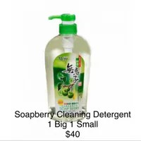 SOAPBERRY CLEANING DETERGENT 1BIG (2000ML)+1SMALL(700ML) 1 SET $40 PREORDERS 6-8WEEKS