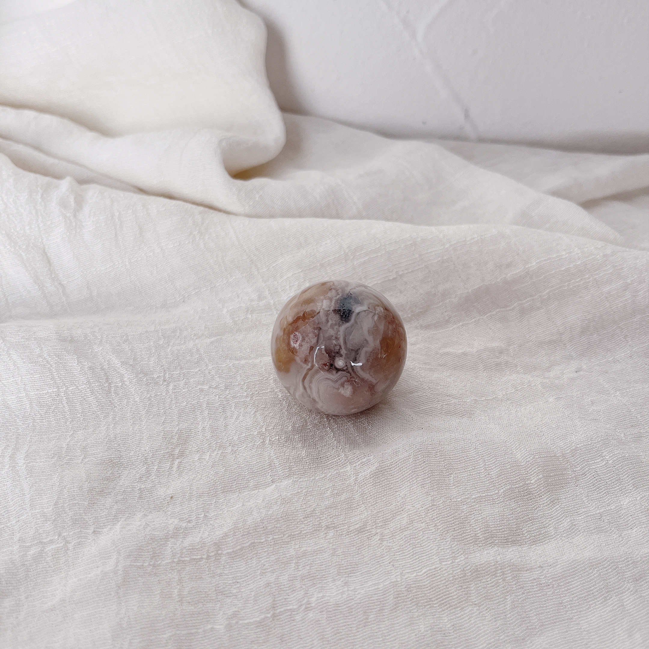 優雅蕾絲櫻花瑪瑙球
