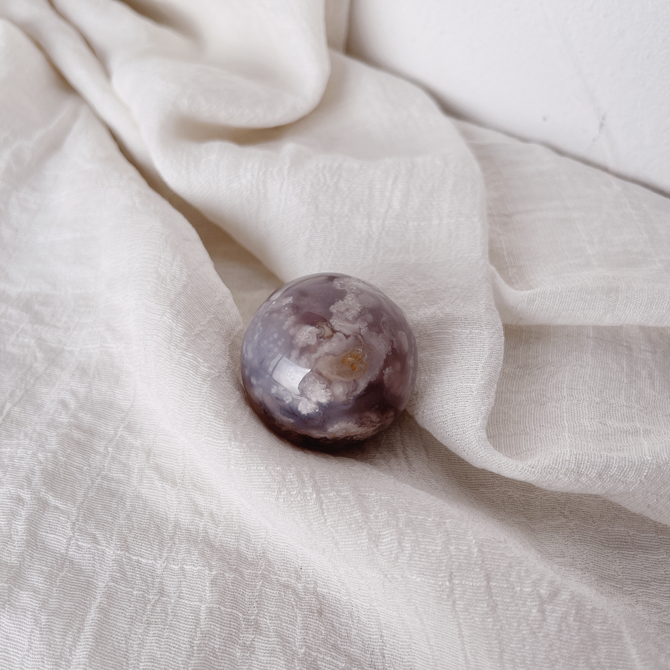 煙紫婚紗櫻花瑪瑙球