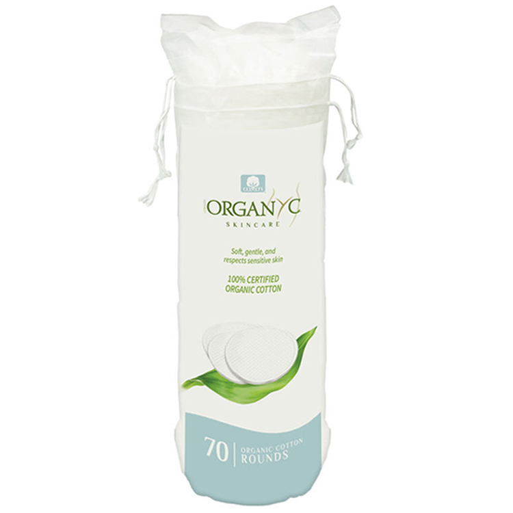 有機棉圓形化粧棉 x 70