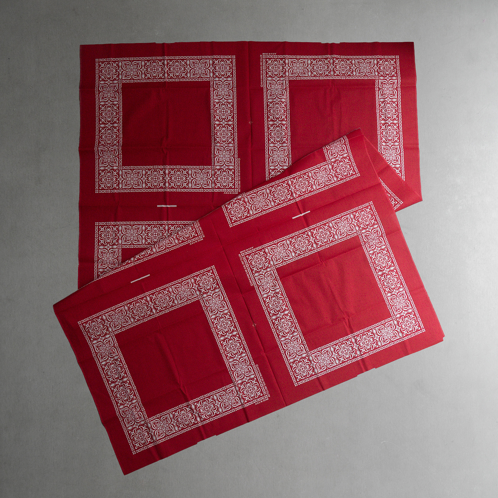 VINTAGE UNCUT HAV-A-HANK BANDANA 美國製 未裁切 純棉 變形蟲 圍巾 領巾