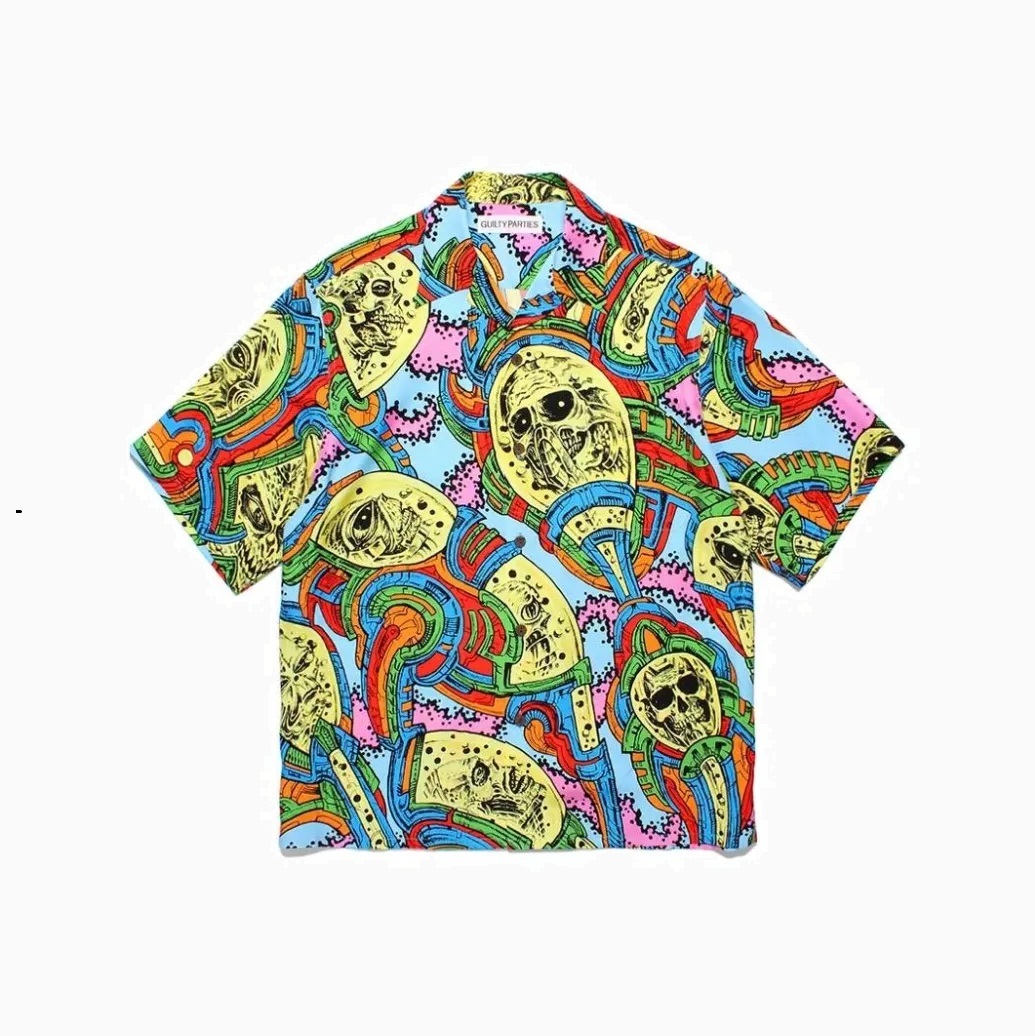 WACKO MARIA 2024 HAWAIIAN SHIRT S/S (TYPE-5) - BLUE PRE ORDER ITEM (預訂中)