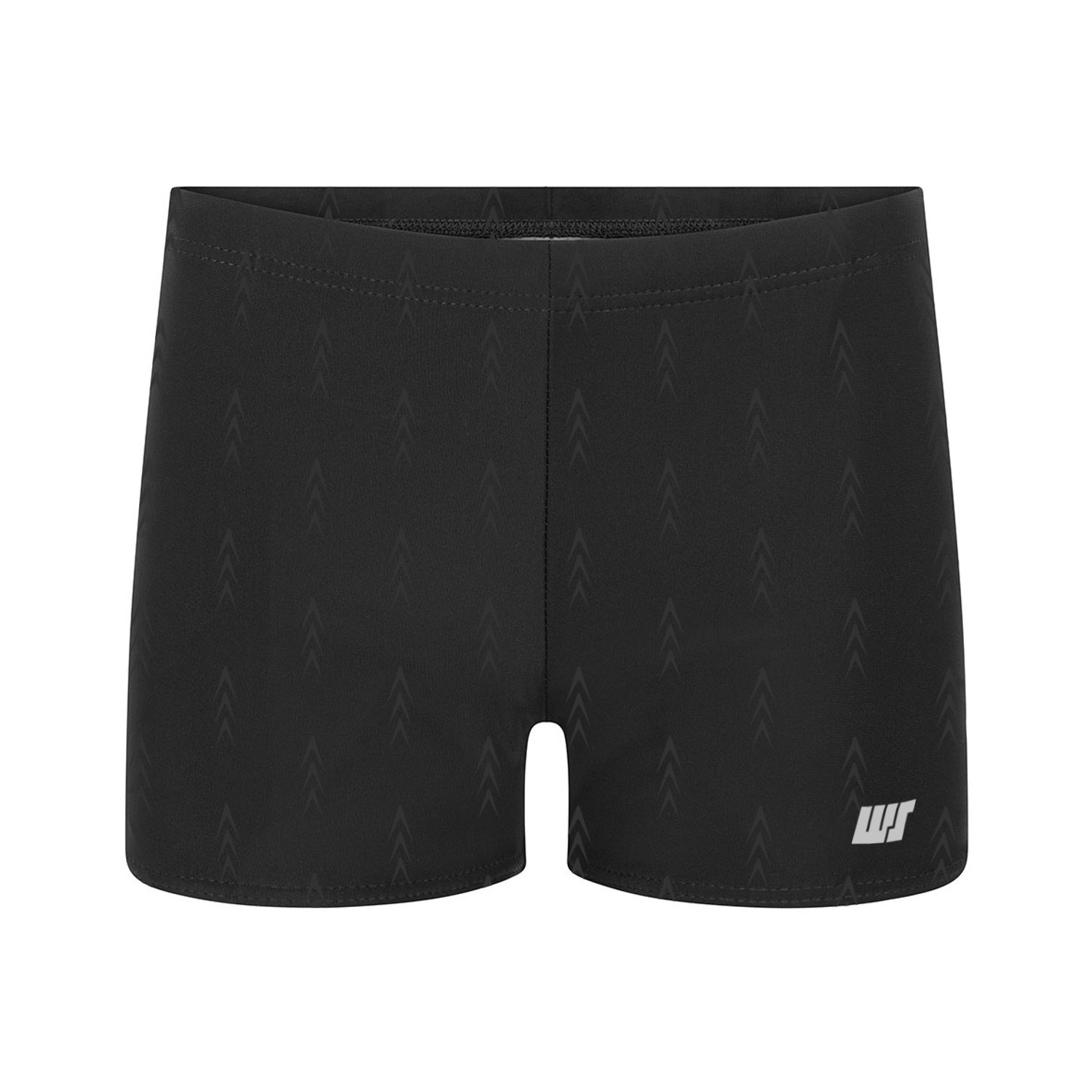 男童 MONOGRAM 平腳泳褲 - 黑