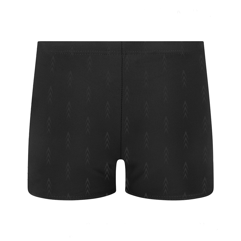 男童 MONOGRAM 平腳泳褲 - 黑