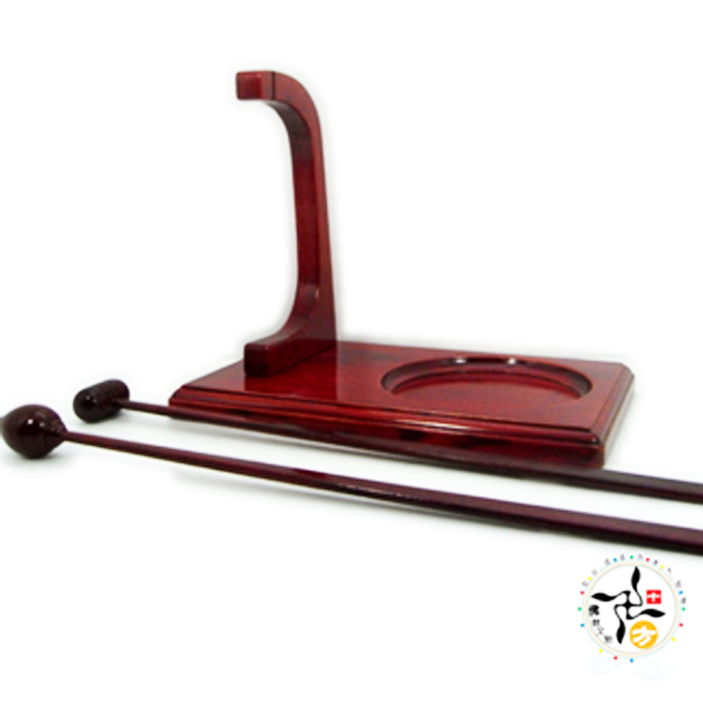 彎型地鐘板(紅木)附棒捶【十方】125425
