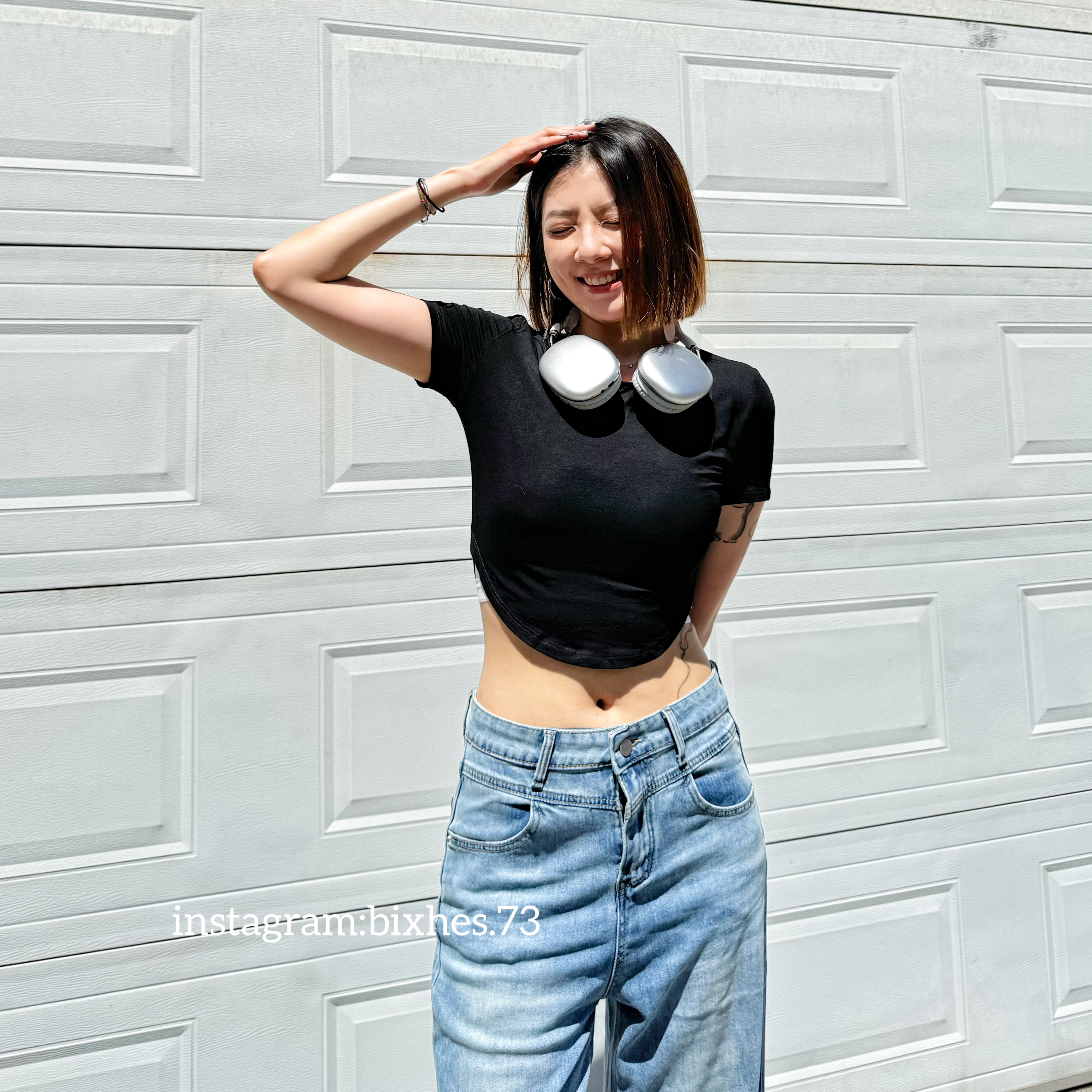 軟軟圓弧素短版T(A00075)