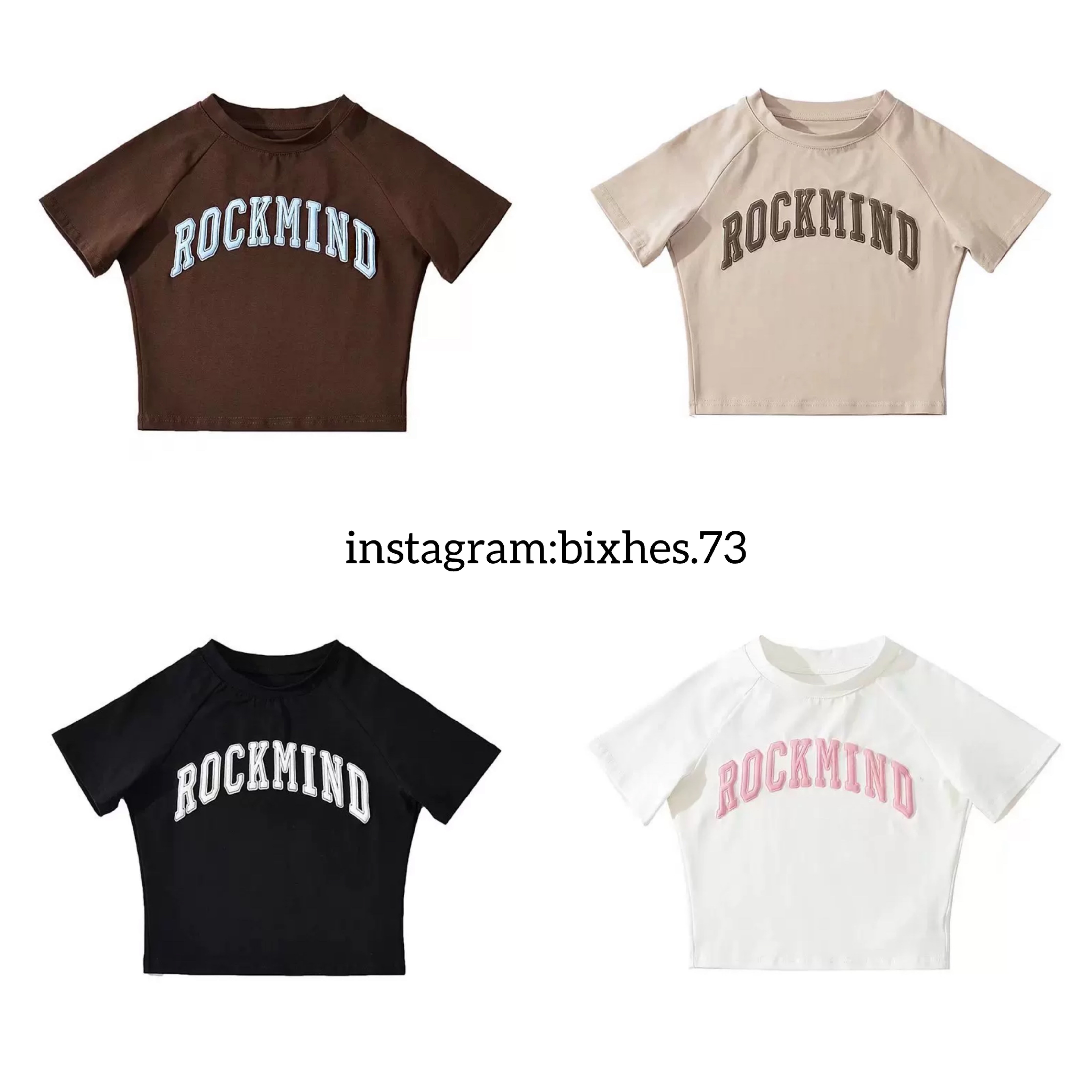 立體貼身撞色短版T(A00077)