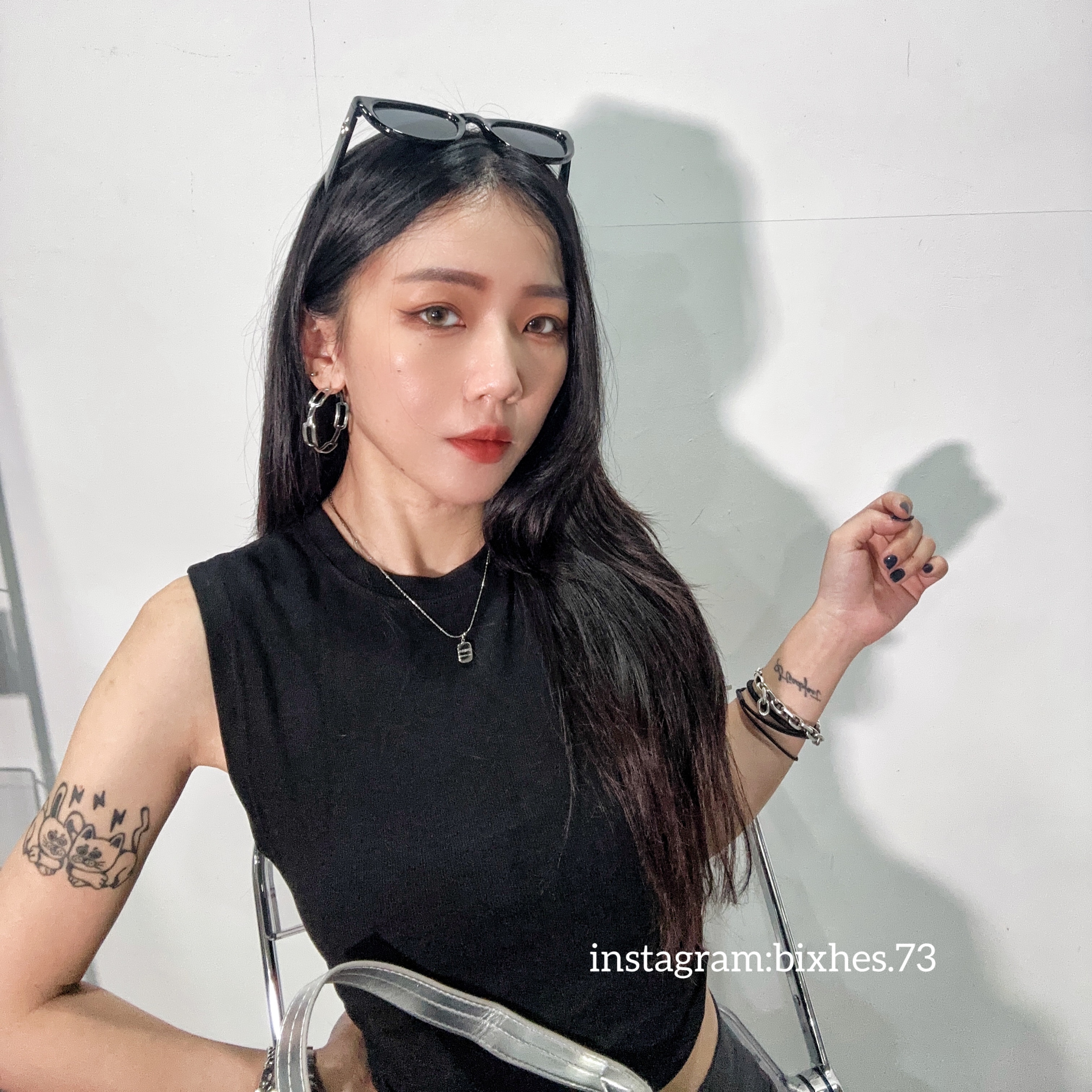 方型銀牌項鍊(K00069)