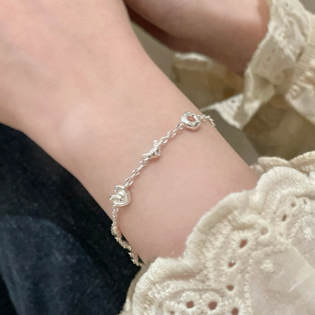 Germany奶銀綜合小麵包手鍊