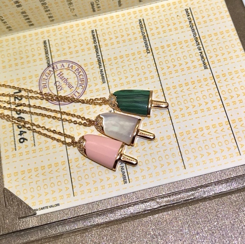 18k personalized冰激淋鑽玫瑰金項鍊