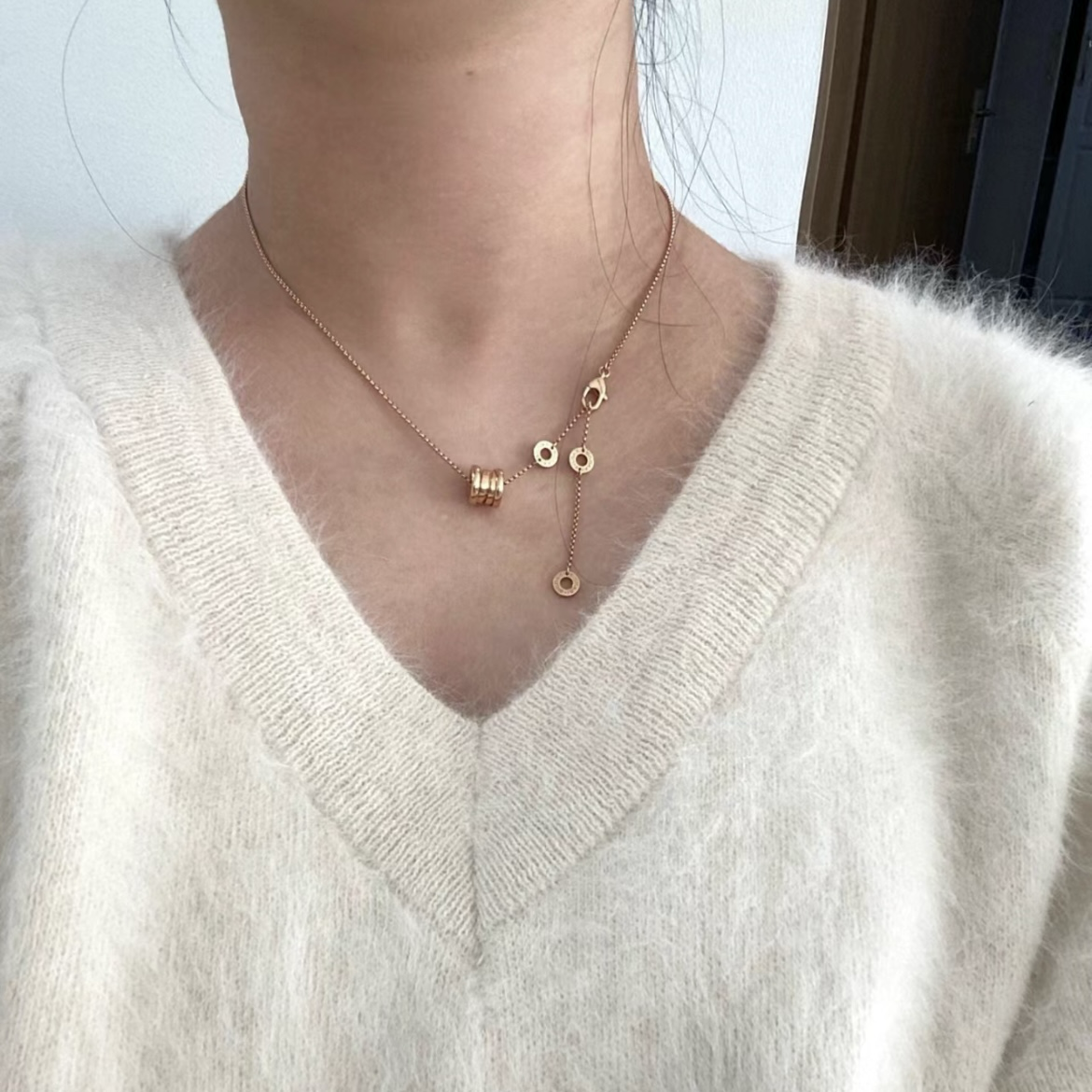 18k mini”彈簧金屬小蠻腰高奢定製項鍊